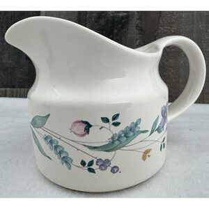Pfaltzgraff April Pattern Gravy Boat Pitcher Floral Stoneware USA Vintage